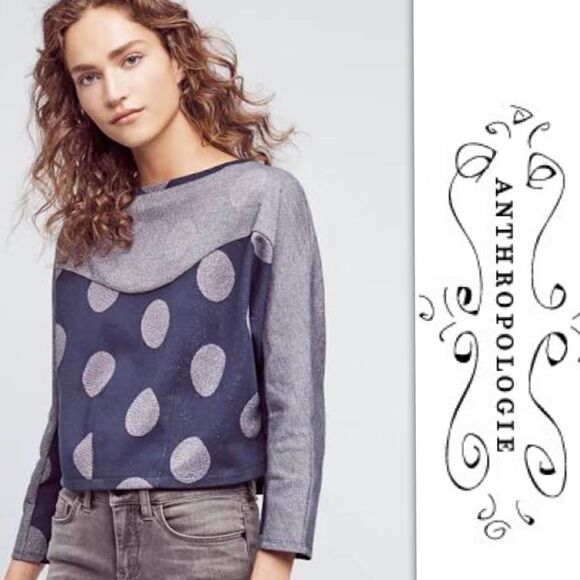 ANTHROPOLOGY metallic dot sweatshirt - Picture 1 of 6